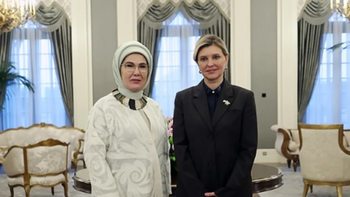 First Lady'ler Cumhurbaşkanlığı Millet Kütüphanesi'nde: Emine Erdoğan Zelenska ile bir araya geldi