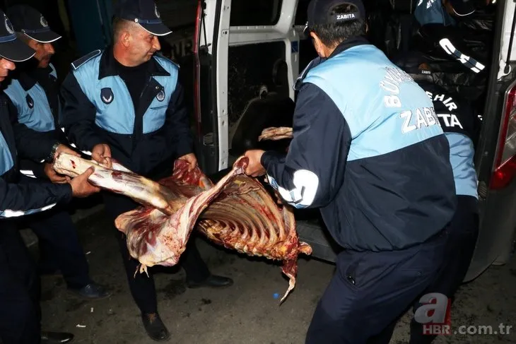 Zabıta düğmeye bastı! Erzurum’da 400 kilo kaçak et ele geçirildi