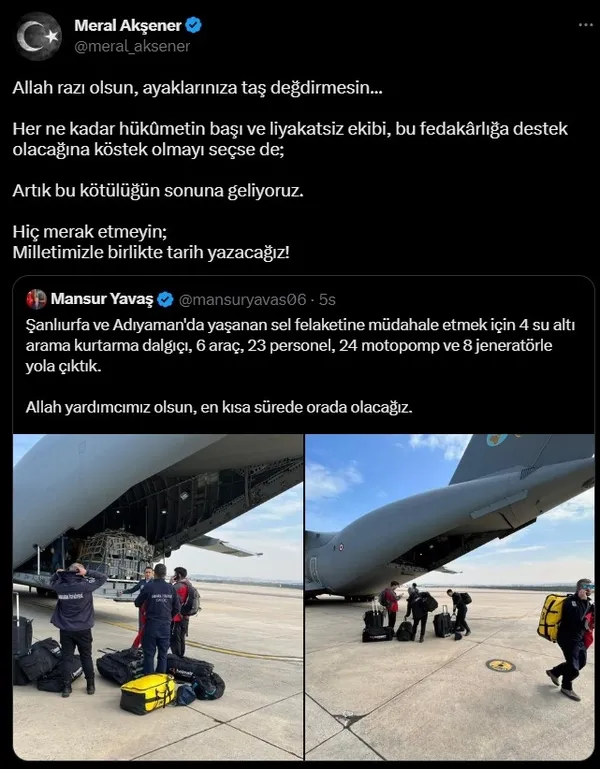 Meral Akşener sel felaketi üzerinden siyaset devşirdi: Fotoğraflara rağmen Hükümet köstek oluyor iftirası