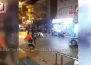 Tekmeledi sonra yerde sürükledi