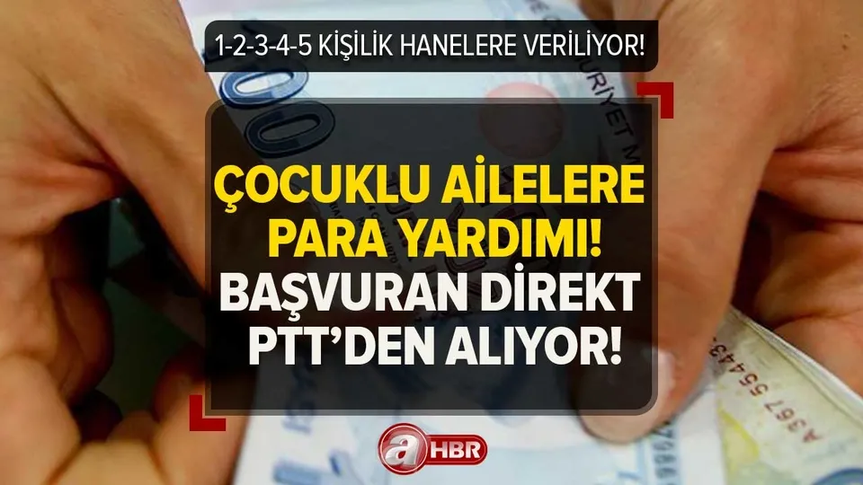Çocuğu olan aileler başvurabilir!1-2-3-4-5 kişilik hanelere para yardımı! PTT'den nakit çekiliyor! e-devlet başvuru ekranı