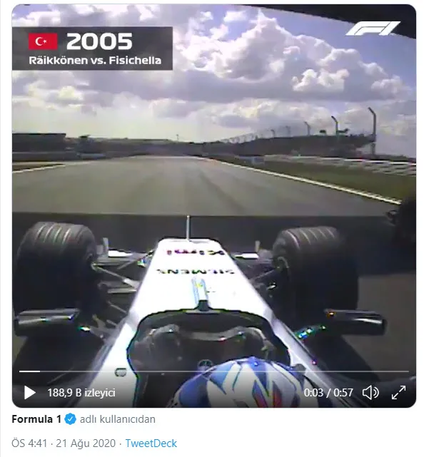 Formula 1’den flaş Türkiye paylaşımı