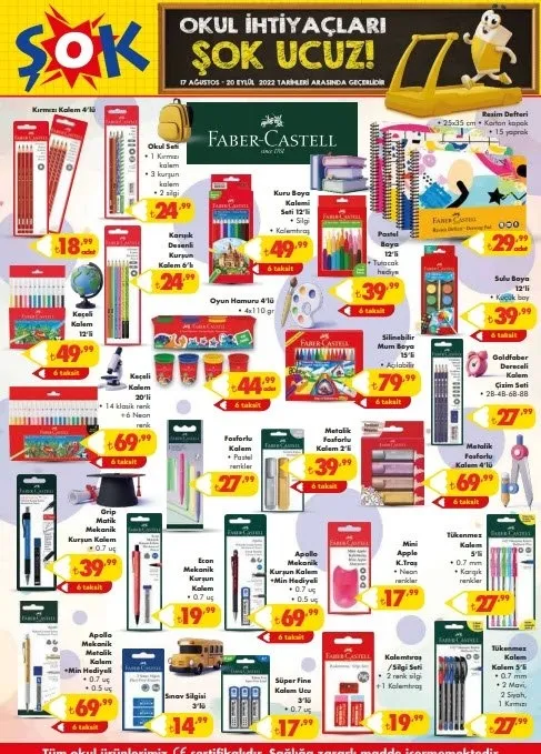 BİM, ŞOK, A101 kırtasiye ürünleri ne zaman satılacak? BİM, ŞOK, A101 kırtasiye ürünleri kataloğu çıktı mı?