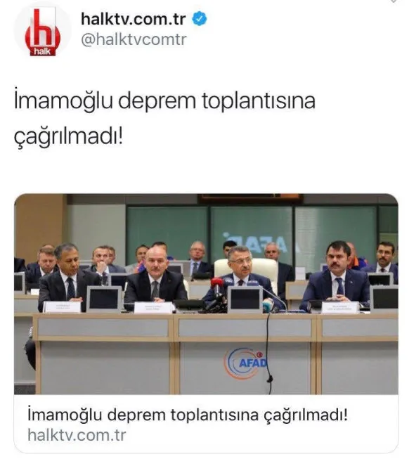 ’Ekrem İmamoğlu’nun AFAD toplantısına çağrılmadığı’ yalanını kimler yaydı?