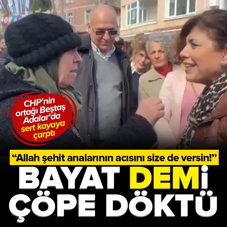 Beştaşa Heybeliadada terör örgütü PKK tepkisi