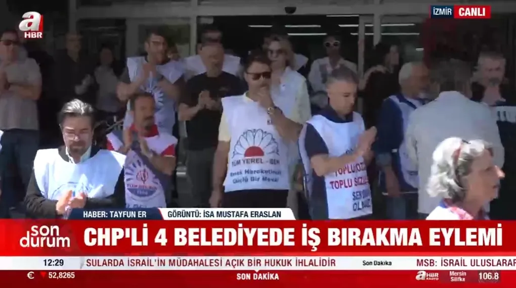 CHP'li 4 belediyede iş bırakma eylemi