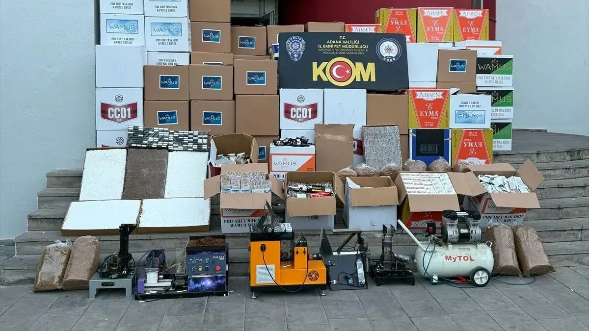 Adana'da 2 milyon 663 bin kaçak makaron ele geçirildi