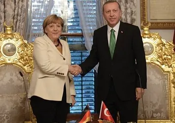 Cumhurbaşkanı Erdoğan Merkel ile görüştü