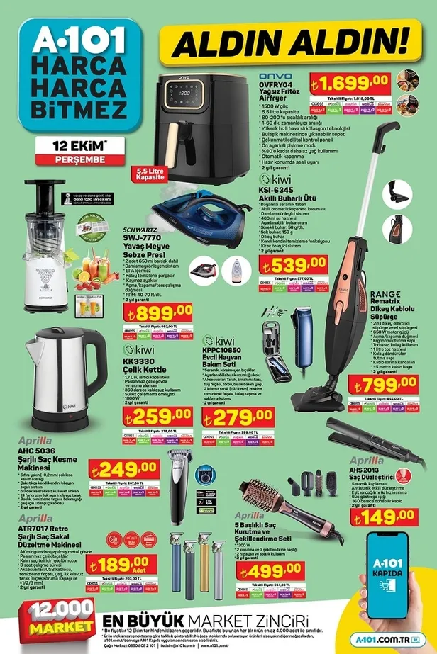 14 Ekim A101 aktüel ürünler kataloğu yayınlandı! 28 bin TL’ye benzinli Moped, 179 TL’ye 5L sıvı yağ 299 TL’ye Mop Kova seti, 22 TL’ye 2kg un satışa sunuluyor