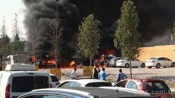 Ankara'da park halindeki 6 araç alev alıp yandı 9