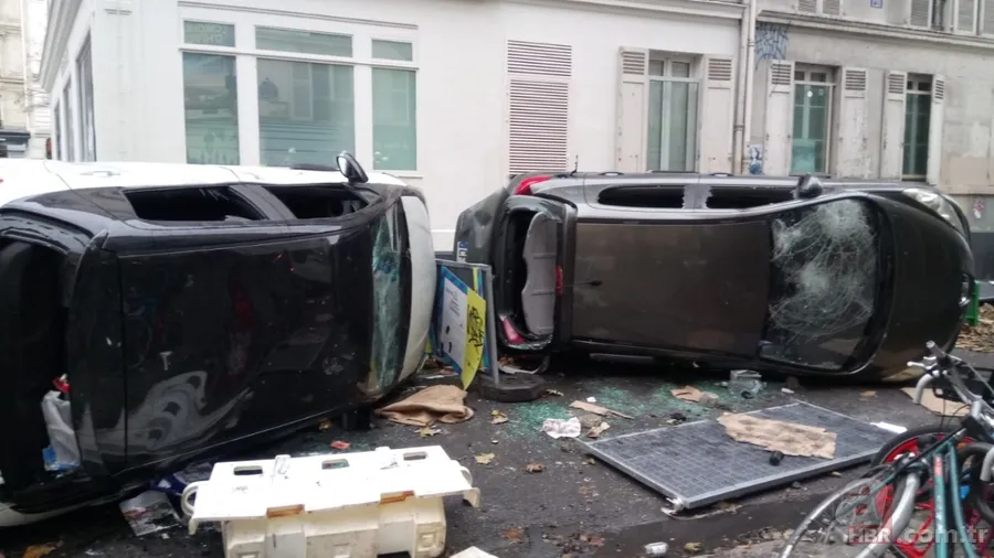 Terör örgütü PKK’lılar Paris'i yaktı yıktı! Fransız vekil Sebastien Delogu’dan vandallara destek 9