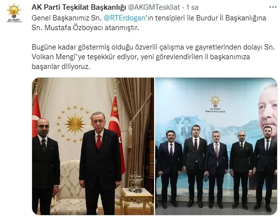 Başkan Erdoğan onayladı! AK Parti’de kan değişimi: 4 il başkanlığına atama