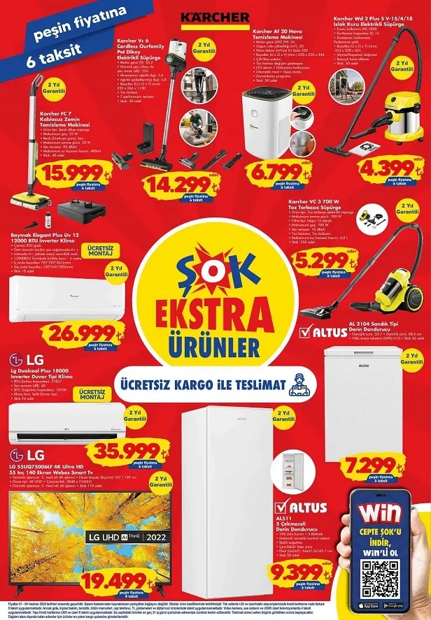 ŞOK 1 Haziran aktüel ürünler kataloğu yayınladı! ŞOK’ta bu hafta Samsung Inverter klima çeşitleri, Tavan ve Duvar Boyası uyguna satışta