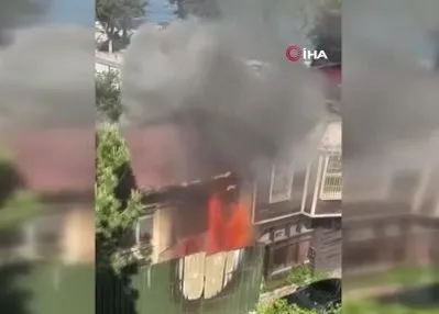 Sarıyer’de ahşap ev alev alev yandı