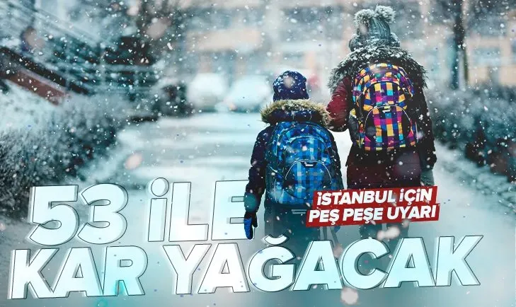 53 ile kar yağacak! Hava sıcaklığı 10 derece düşecek! İşte 5 günlük hava durumu