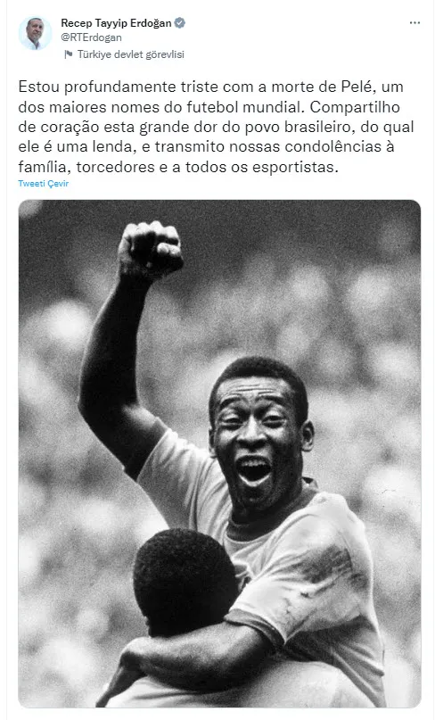 Son dakika: Başkan Erdoğan'dan Pele paylaşımı - 1