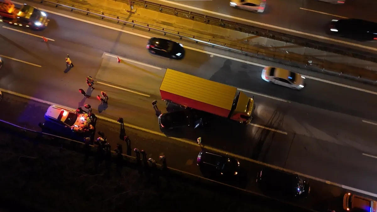 TEM Otoyolu'nda zincirleme kaza! 2 yaralı