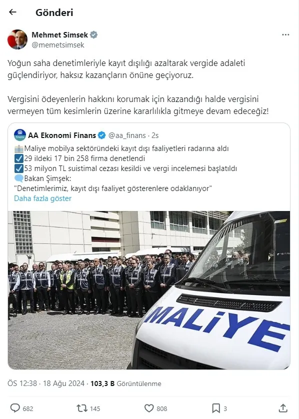Bakan Şimşek'ten yeni vergi sistemi açıklaması: Adalet güçleniyor - 1