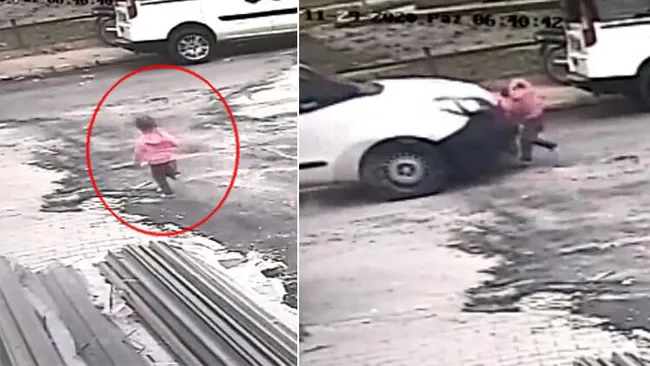 Manisa’da ehliyetsiz sürücünün 3 yaşındaki Ayşe'nin öldürdüğü kaza kamerada - 2