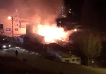 Ankara'da gecekondu cayır cayır yandı!