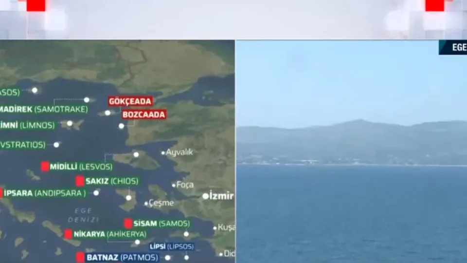 A Haber Sisam adasını görüntüledi! İşte Yunanistan'ın silahlandırdığı ada