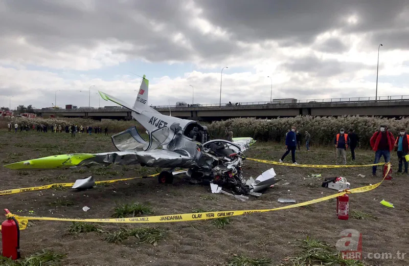 Son dakika: İstanbul Büyükçekmece'de eğitim uçağı düştü! A Haber olay yerinde 22