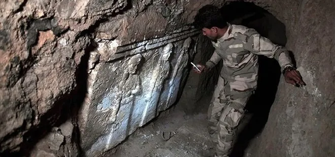 DEAŞ’in kaçmak için kazdığı tünellerde tarihi saray kalıntıları bulundu
