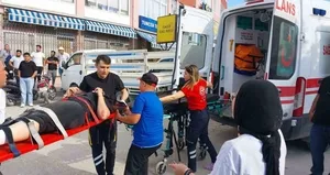 Devrilen motosikletin sürücüsü yaralandı