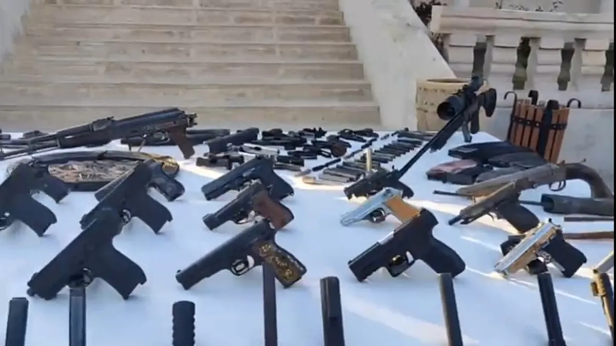 Yasa dışı imalathaneye operasyon! Çok sayıda silah ele geçirildi