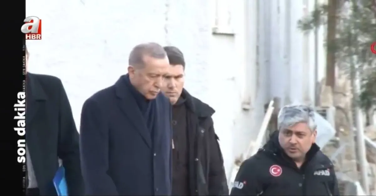 Başkan Recep Tayyip Erdoğan depremden etkilenen Hatay'da
