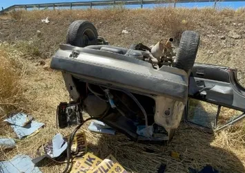 Elazığ'da korkunç kaza! Otomobil şarampole uçup ters döndü: Çok sayıda yaralı var
