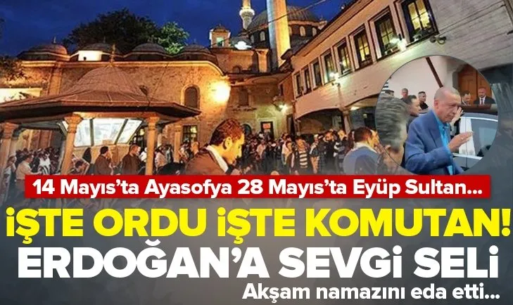 Başkan Erdoğan akşam namazı için Eyüp Sultan Camii’nde! Yoğun ilgi ve sevgi seliyle karşılandı