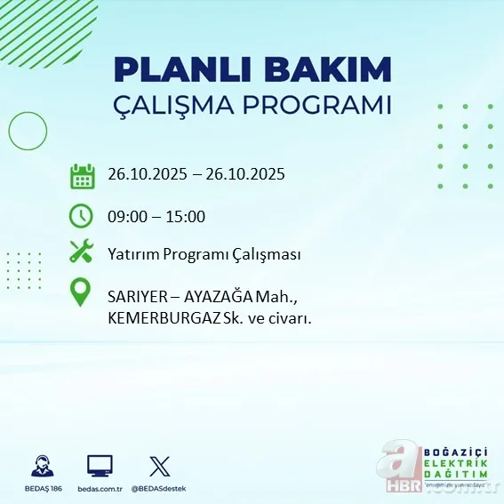 BEDAŞ duyurdu! İstanbul’da planlı elektrik kesintisi: Hangi ilçeler etkilenecek, elektrikler ne zaman gelecek? 6