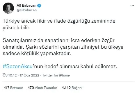 deva-partisi-genel-baskani-ali-babacandan-hz-adem-ve-hz-havvaya-cahil-diyen-sezen-aksuya-destek-1642453281075.jpg DEVA Partisi Genel Başkanı Ali Babacan'dan Hz. Adem ve Hz. Havva'ya 'cahil' diyen Sezen Aksu'ya destek - 2