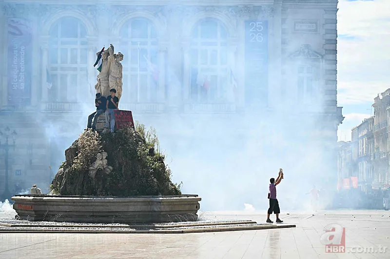 Fransa'da sokaklar yangın yeri! Protestolar ülkeyi kilitledi 22
