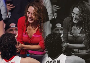 Cedi Osman ve Ebru Şahin'den zafer pozları!