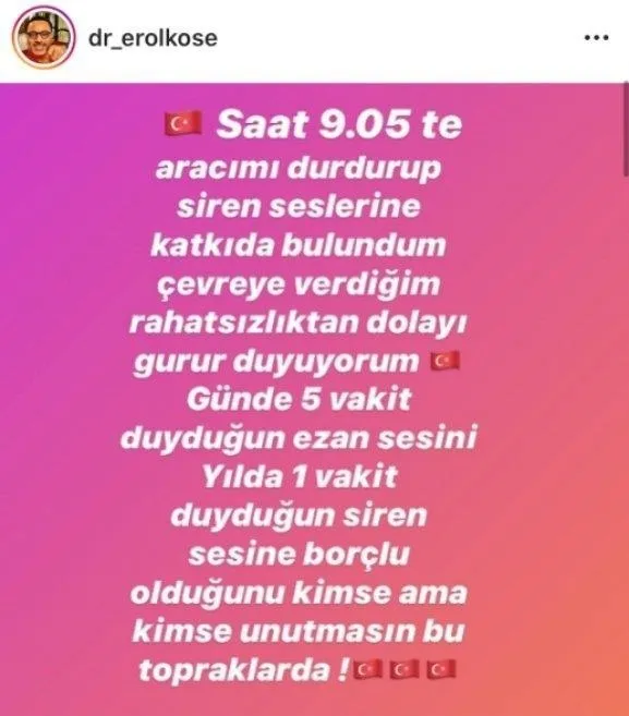Erol Köse'den sosyal medyada provokasyon! Tepki çeken 10 Kasım paylaşımı - 1