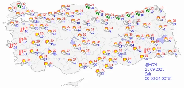 1631806936536.png Meteoroloji'den çok sayıda ile son dakika sağanak yağış uyarısı! Sel ve su baskınlarına dikkat! İstanbul Ankara İzmir'de bu hafta hava durumu nasıl olacak? - 9