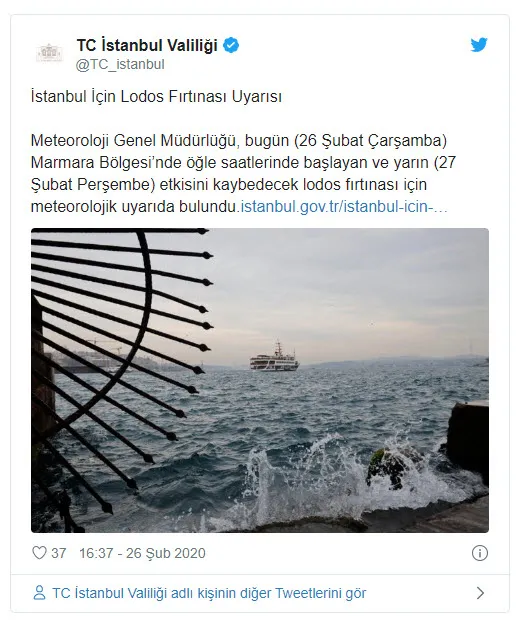İstanbul Valiliğinden lodos uyarısı! Bazı seferler iptal edildi - 1