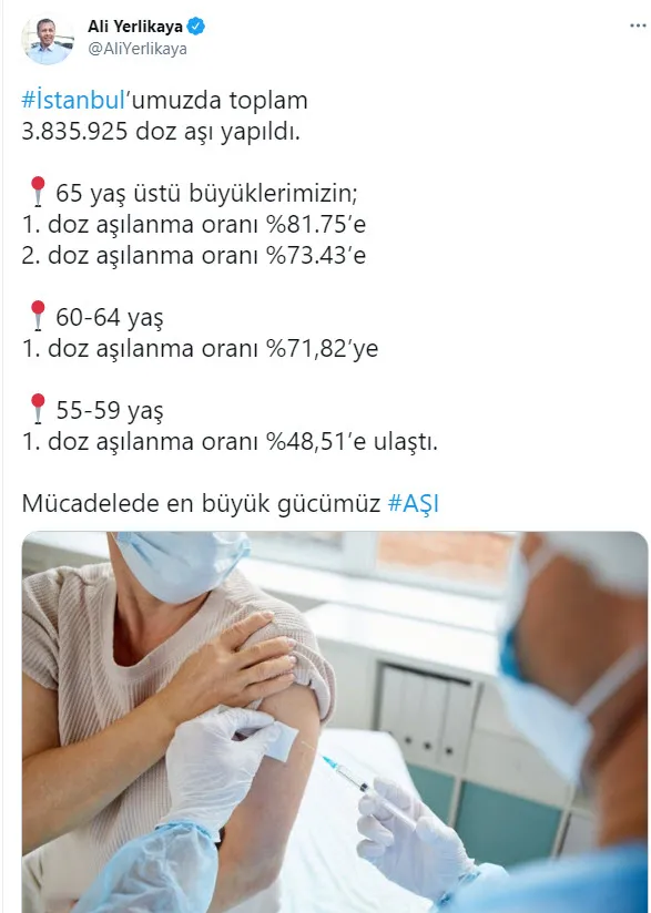Son dakika | İstanbul'da kaç milyon doz koronavirüs aşısı yapıldı | Vali Ali Yerlikaya rakamı açıkladı - 1