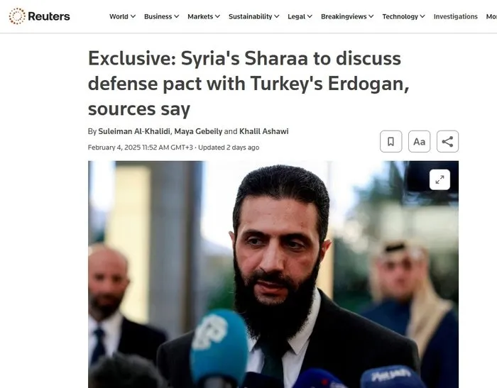 Reuters'ın dolaşıma soktuğu haber | Ekran görüntüsü