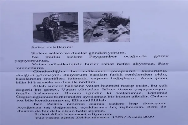 Zeliha nineden soğukta görev yapan askerlere çorap - 2