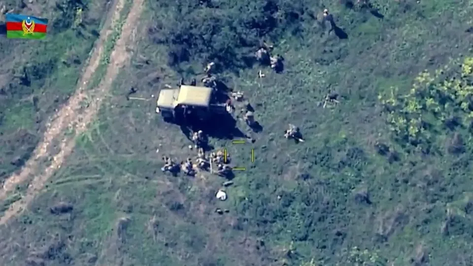 Azerbaycan ordusu Ermenistan’a ait hedefleri böyle imha etti