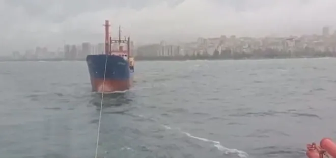 Kartal'da sürüklenen gemi kurtarıldı!