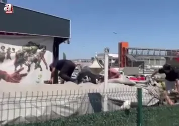 Bursa'da bedava karpuzu duyan geldi