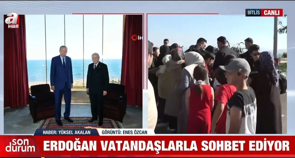 Ahlat'ta koyu sohbet! Başkan Erdoğan'a vatandaşlardan yoğun ilgi - 1