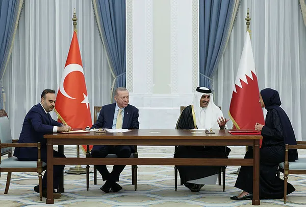 Başkan Recep Tayyip Erdoğan'dan Katar'da diplomasi zirvesi! 12 kritik anlaşma imzalandı - 3