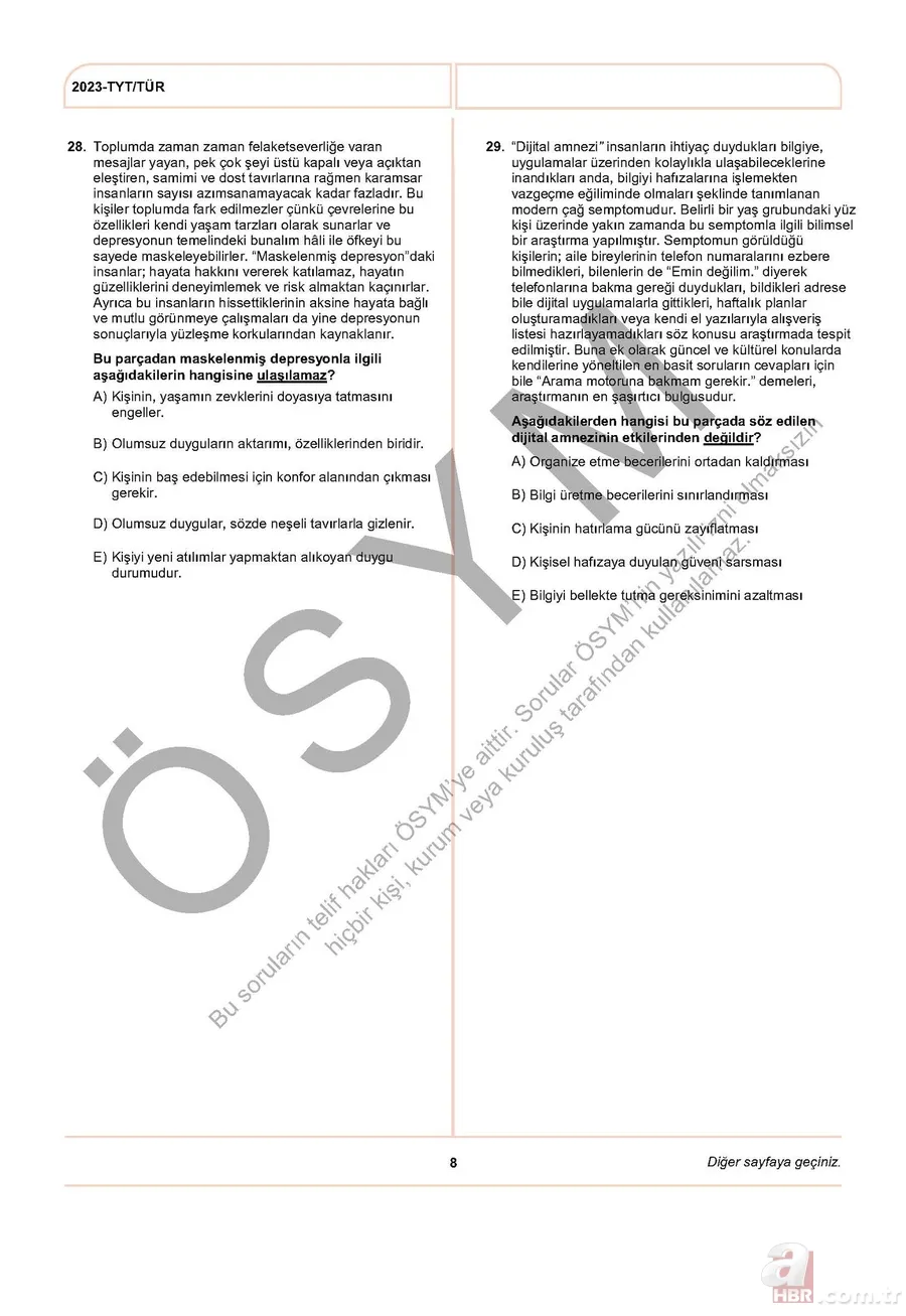 ÖSYM YKS 2023 A - B - C kitapçığı soruları ve cevapları osym.gov.tr! YKS SÖZEL- SAYISAL SORU KİTAPÇIĞI VE CEVAP ANAHTARI GÖRÜNTÜLEME PDF İNDİR! AYT, TYT, YDT... 24