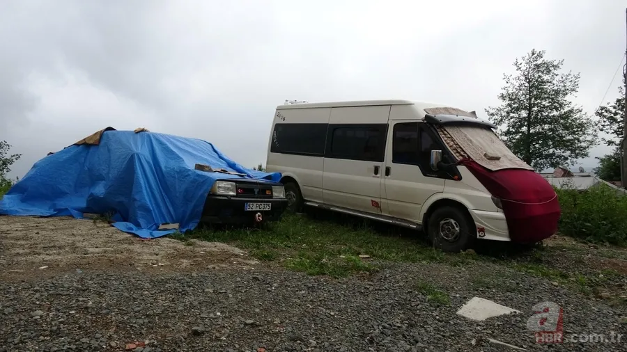 Ordu'da araçları doludan korumak için tahtalı önlem 7