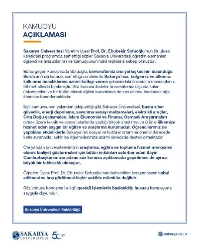 Son dakika: Üniversiteler hakkında skandal sözler! Prof. Dr. Sofuoğlu hakkında soruşturma başlatıldı!